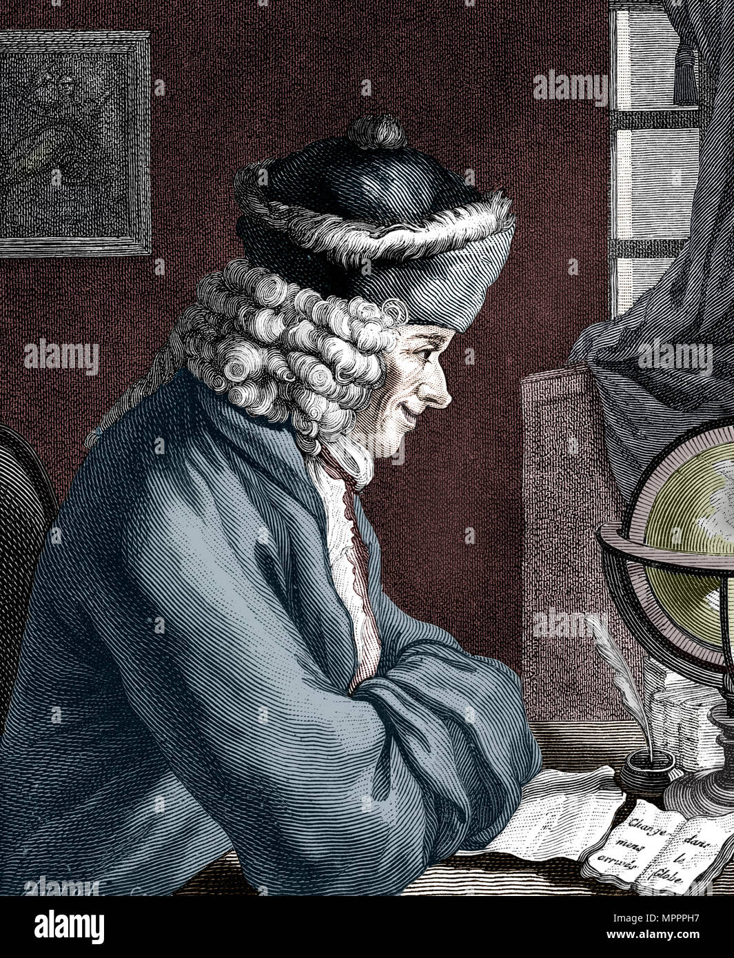 Voltaire, 18. Jahrhundert der französische Autor, Dramatiker, Satiriker und Mann der Buchstaben. Artist: Unbekannt. Stockfoto