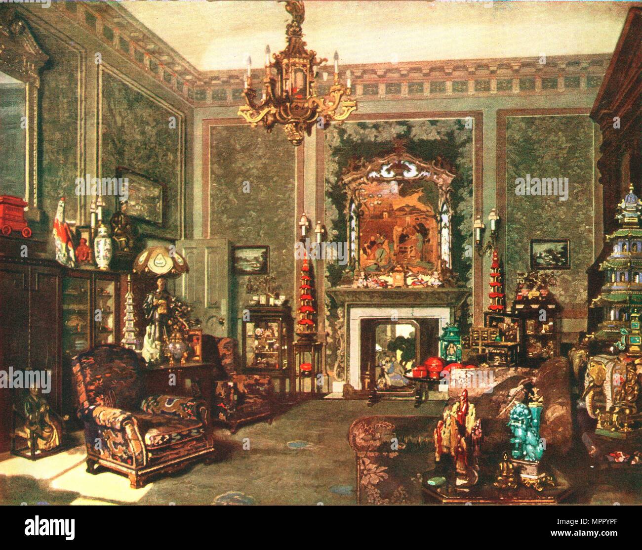 Queen Mary S Chinesische Chippendale Zimmer Am Buckingham