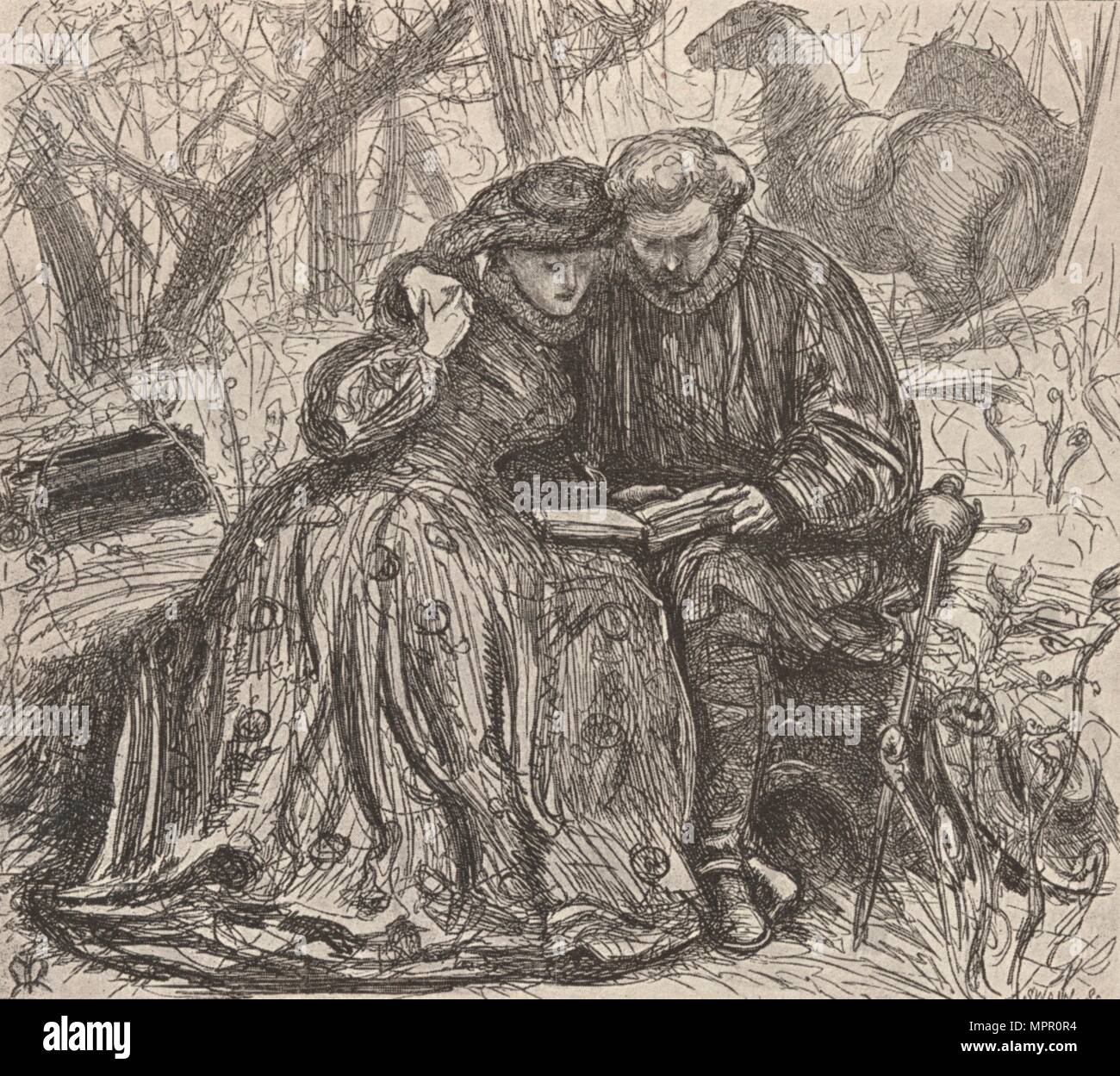 ' Darstellung von Schwester Anne's Probe, c 1850-1890, (1923). Artist: John Everett Millais. Stockfoto