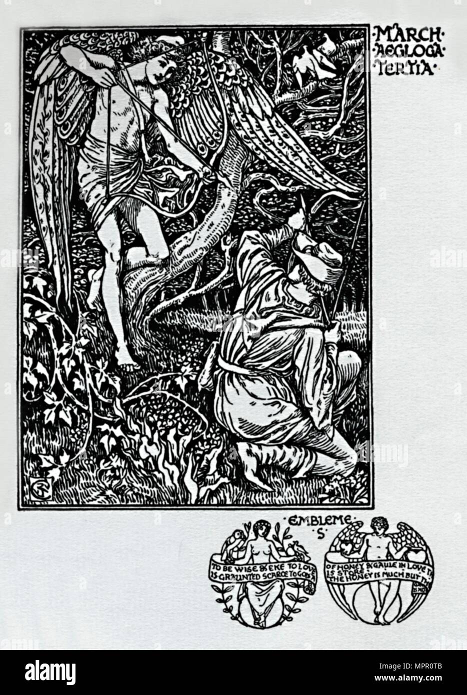 "Das shepheard Kalender - März", 1898, (1923). Artist: Walter Crane. Stockfoto