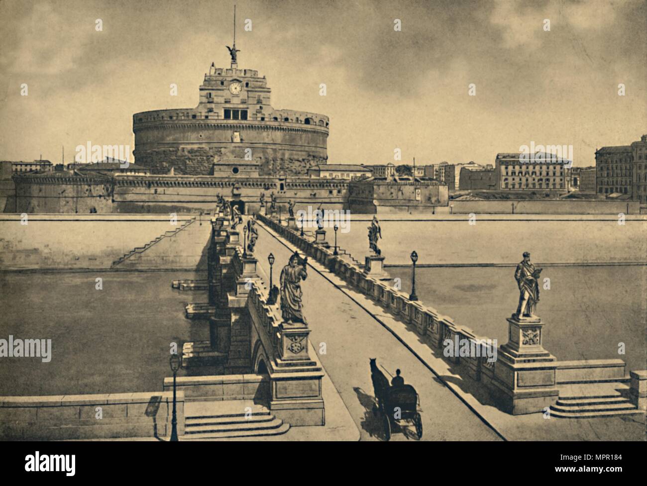 "Roma - Brücke und Schloss von St. Angelo', 1910. Artist: Unbekannt. Stockfoto