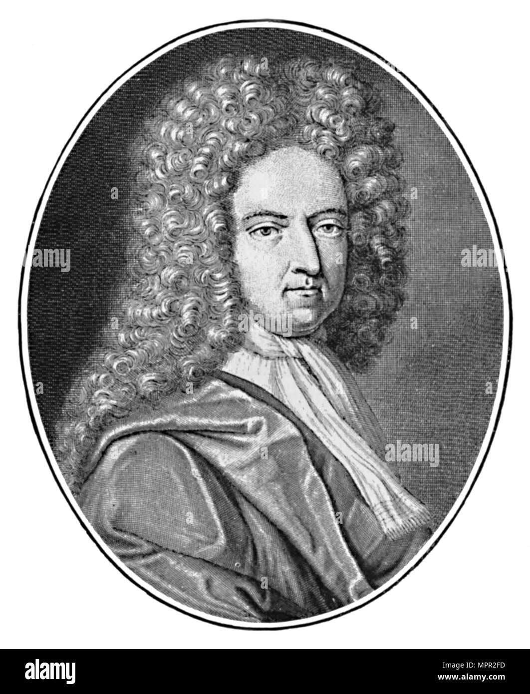 'Daniel Defoe', 1706, (1904). Artist: Gerard Vandergucht. Stockfoto