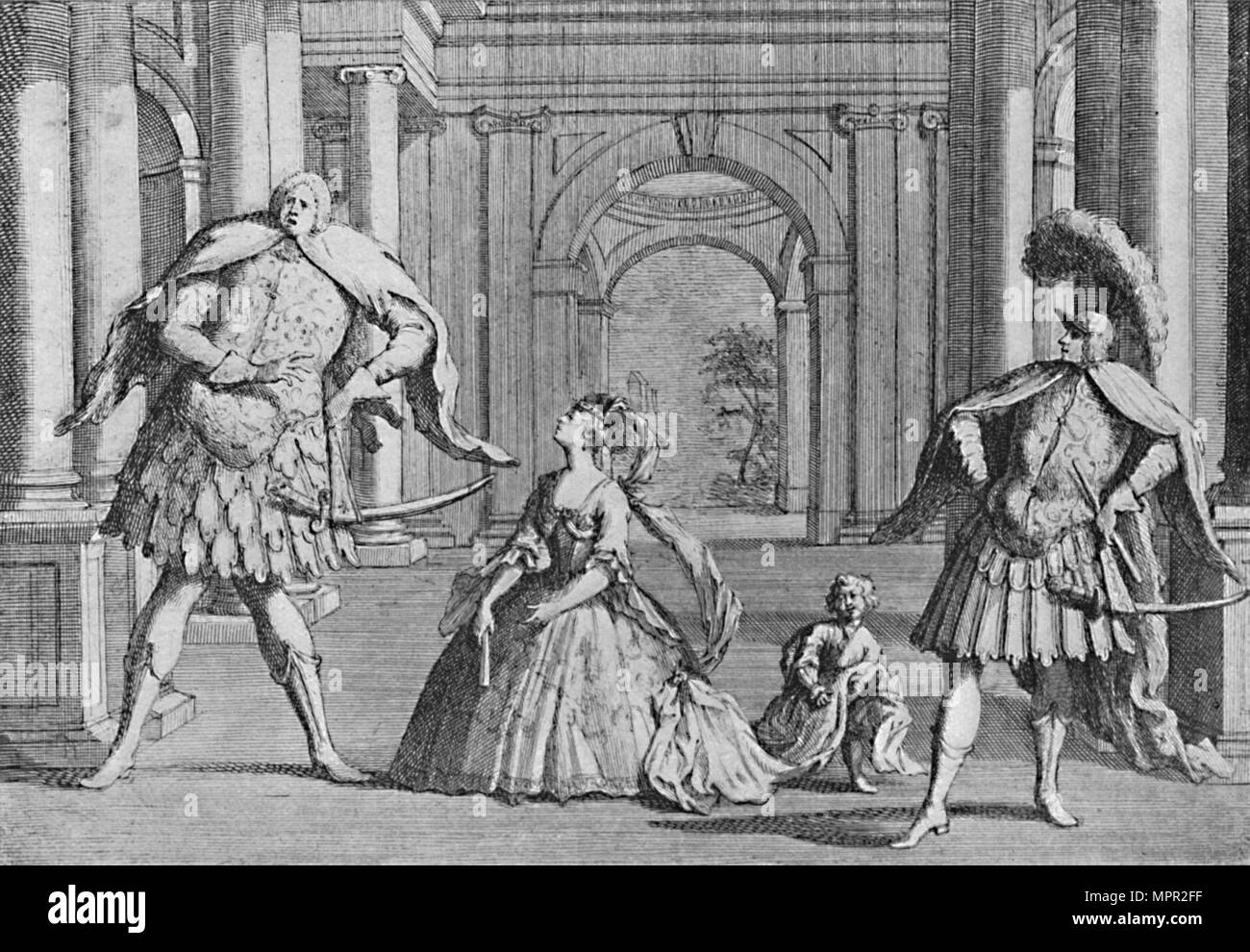 Der enesino auf der Bühne", 1725, (1904). Artist: Unbekannt. Stockfoto