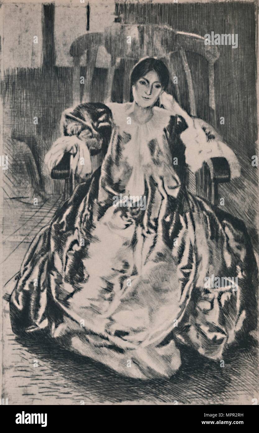 "Seidenkleid", 1887, (1946). Artist: Paul Albert Besnard. Stockfoto