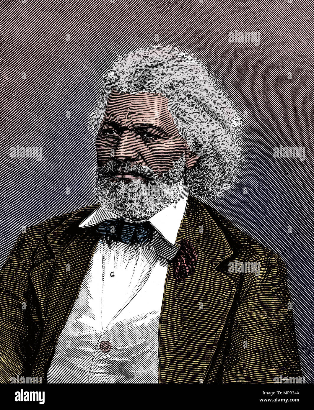 Frederick Douglass (1817-1895), amerikanischer Diplomat, Abolitionist und Schriftsteller, 1875. Artist: Unbekannt. Stockfoto