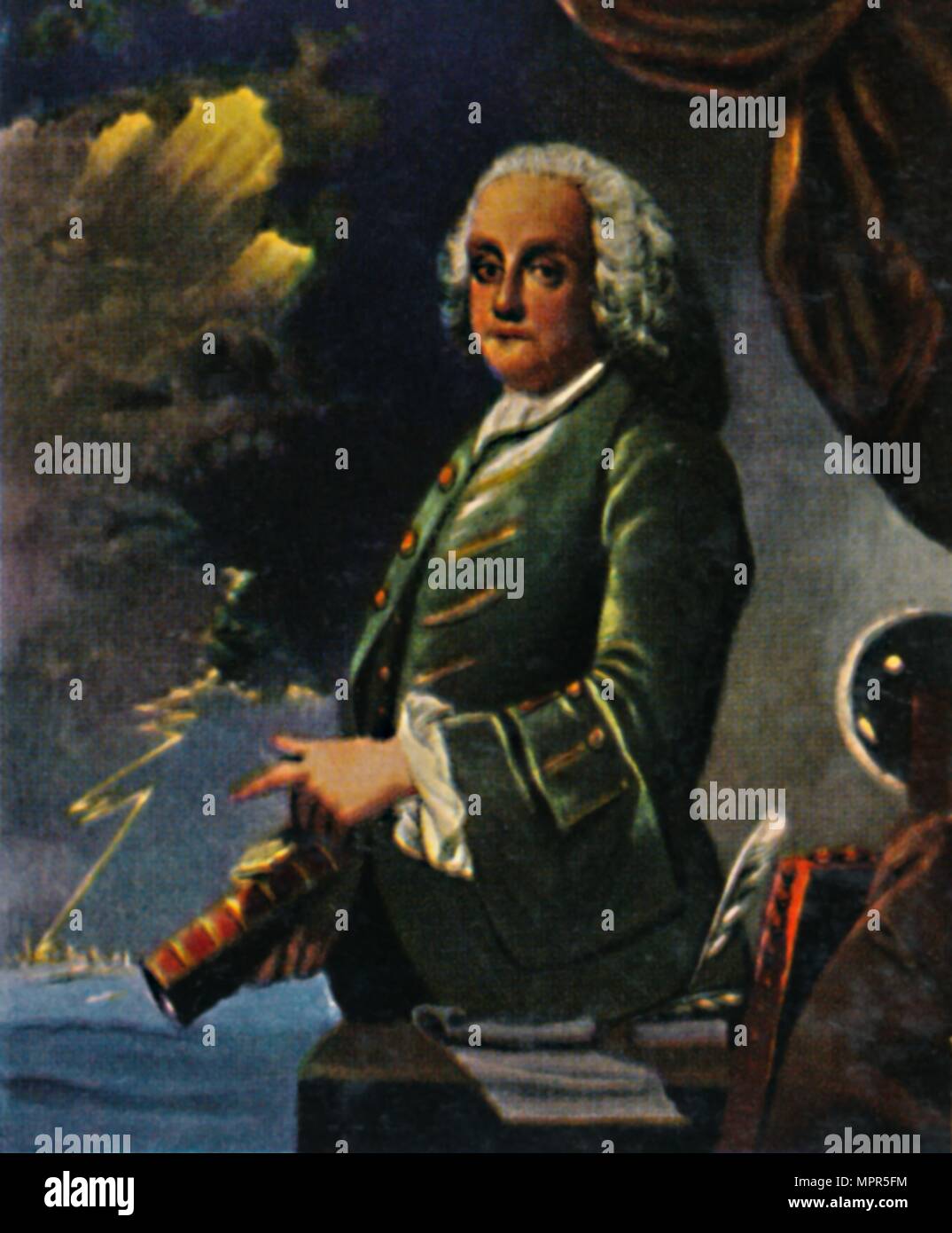 "Benjamin Franklin 1706-1790", 1934. Artist: Unbekannt. Stockfoto