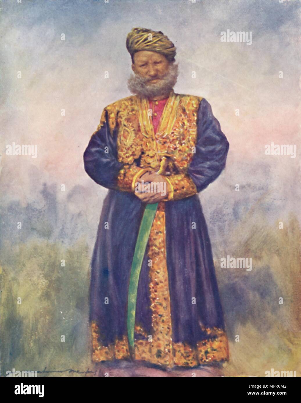 "Ein rajput der Rajgarh', 1903. Artist: Mortimer L Menpes. Stockfoto