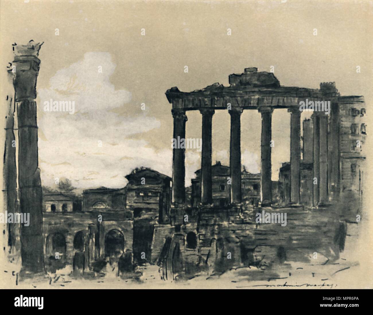 Die Reste der antiken Rom', 1903. Artist: Mortimer L Menpes. Stockfoto