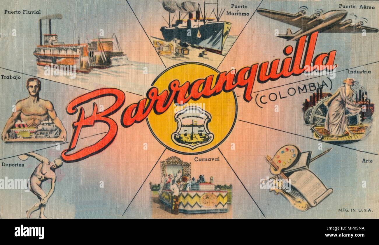'Barranquilla (Kolumbien)', c 1940. Artist: Unbekannt. Stockfoto