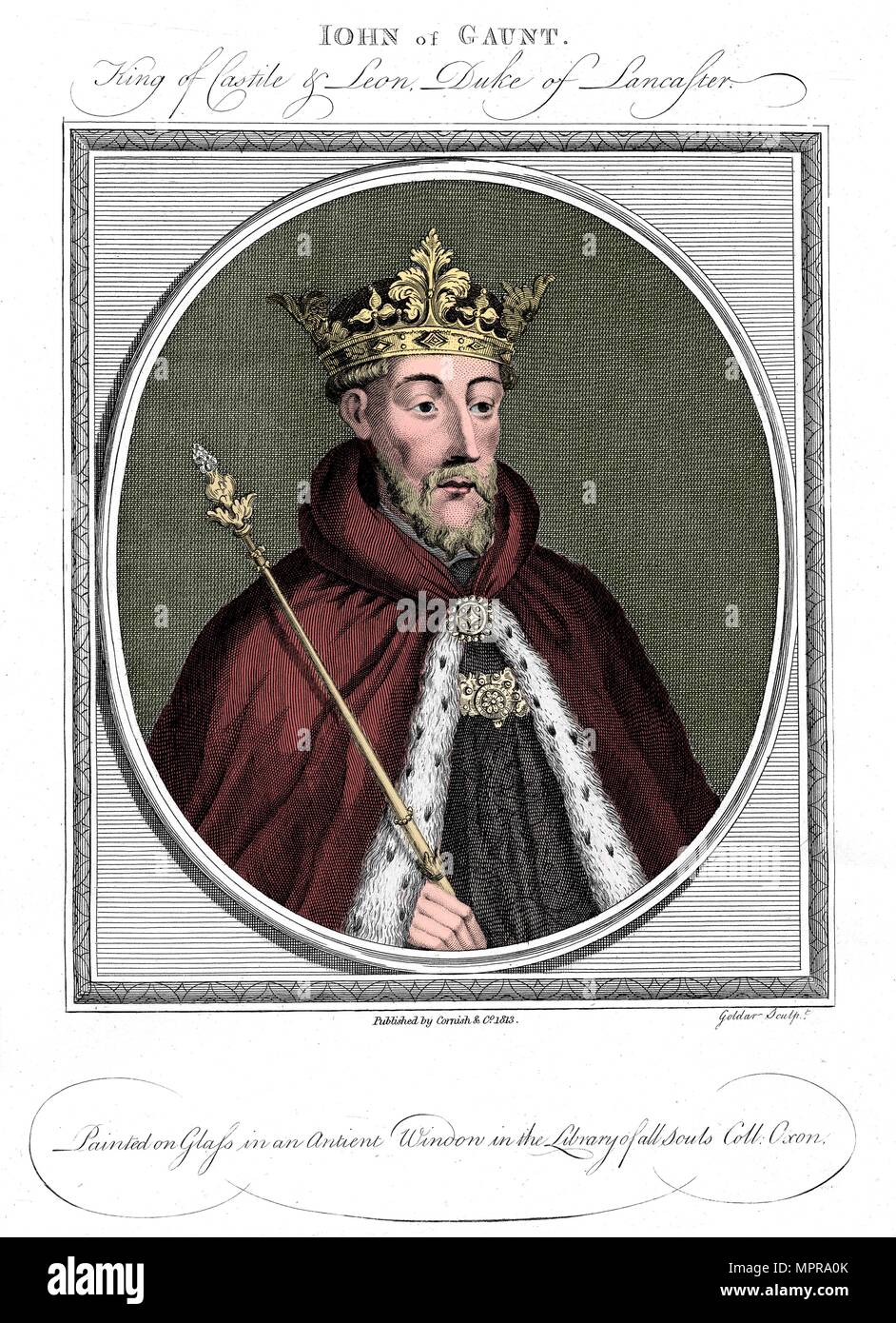 John von Gaunt, Herzog von Lancaster (1340-1399). Artist: Unbekannt. Stockfoto