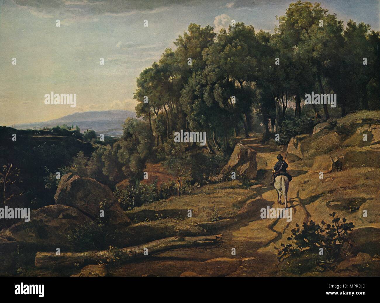 "Ein Blick in der Nähe von Volterra', 1838. Künstler: Jean-Baptiste-Camille Corot. Stockfoto