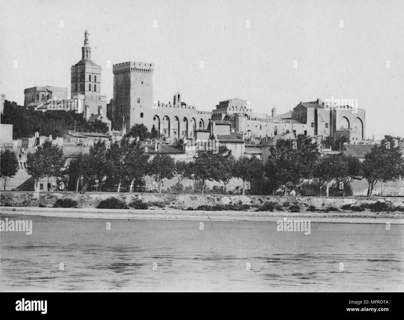 Von Avignon. - Die Rhone und Päpste Palace', c 1925. Artist: Unbekannt. Stockfoto