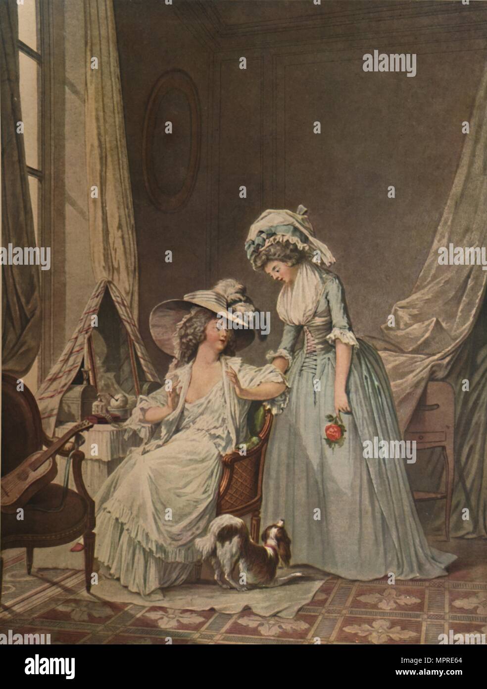 'L'Aveu Difficile', (schwer Bekenntnis), 1787 (1913). Artist: Jean Francois Janinet. Stockfoto