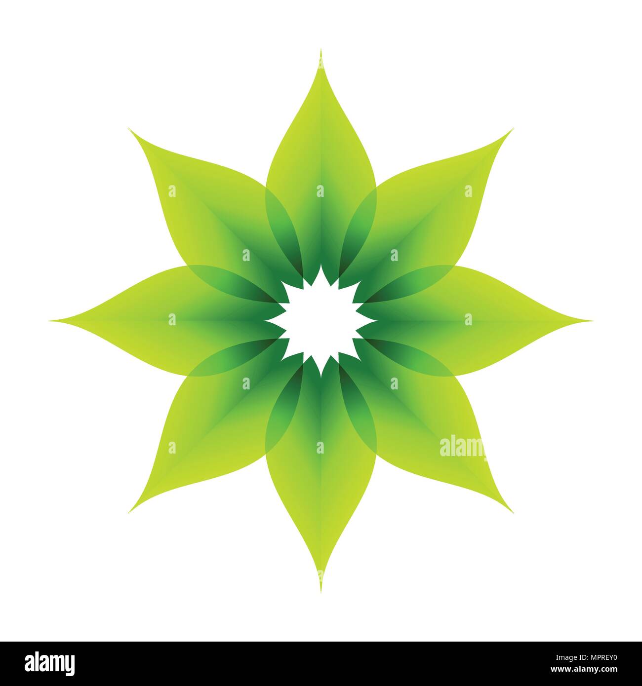 Schöne geometrische Blume Vektor Symbol Grafik Logo Design Stock Vektor