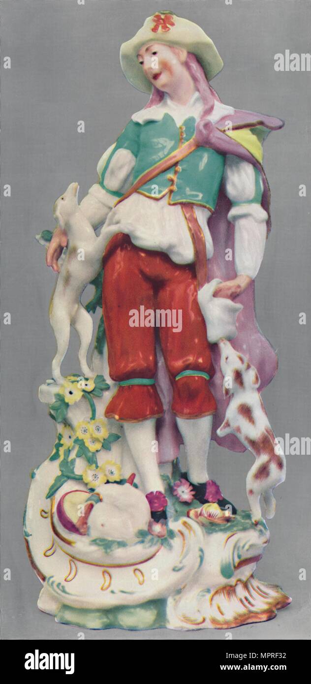 "Porzellan Figur. Chelsea, über 1760', c 1759-1769. Artist: Chelsea factory. Stockfoto