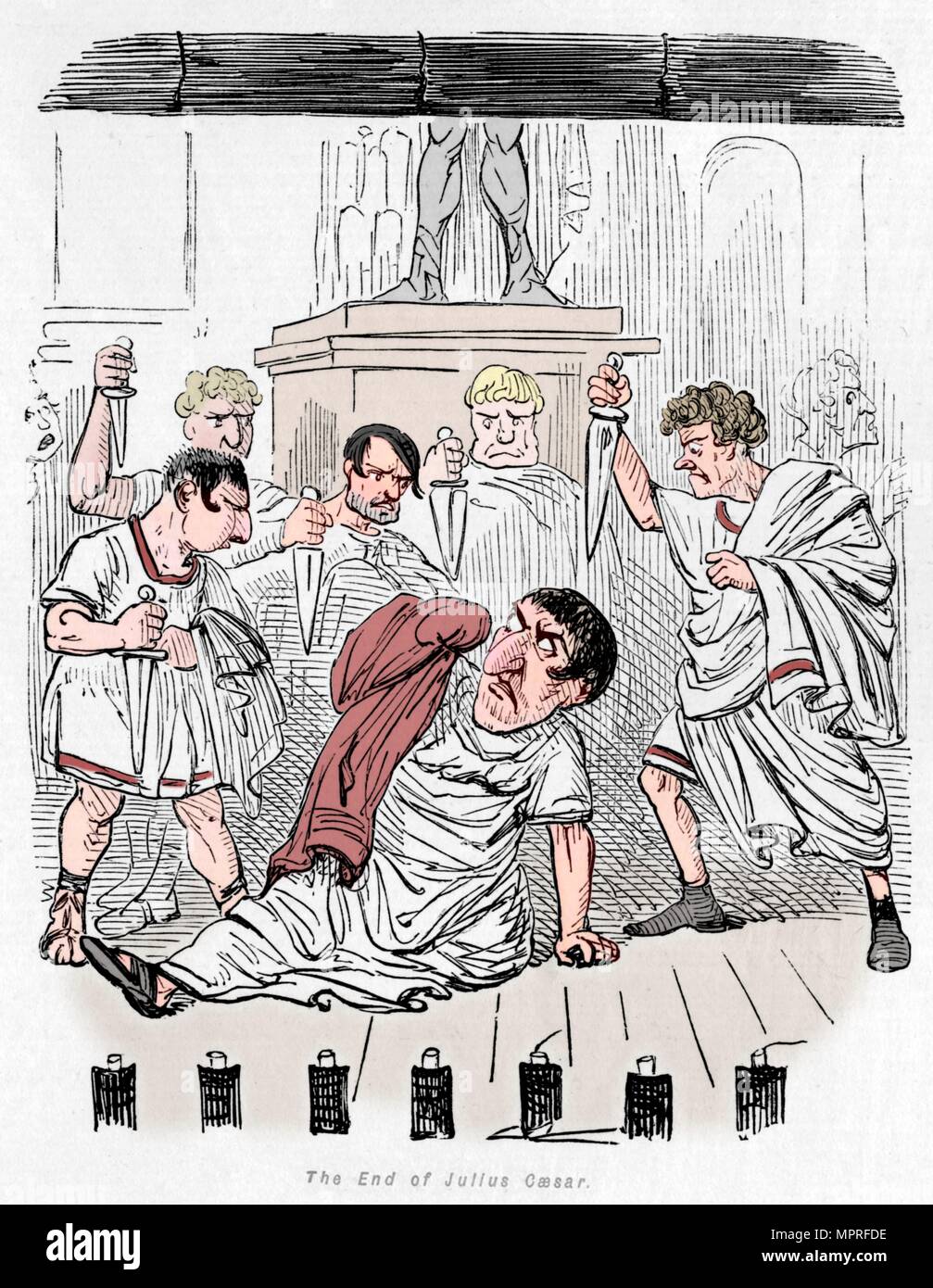 "Das Ende der Julius Caesar", 1852. Artist: John Leech. Stockfoto