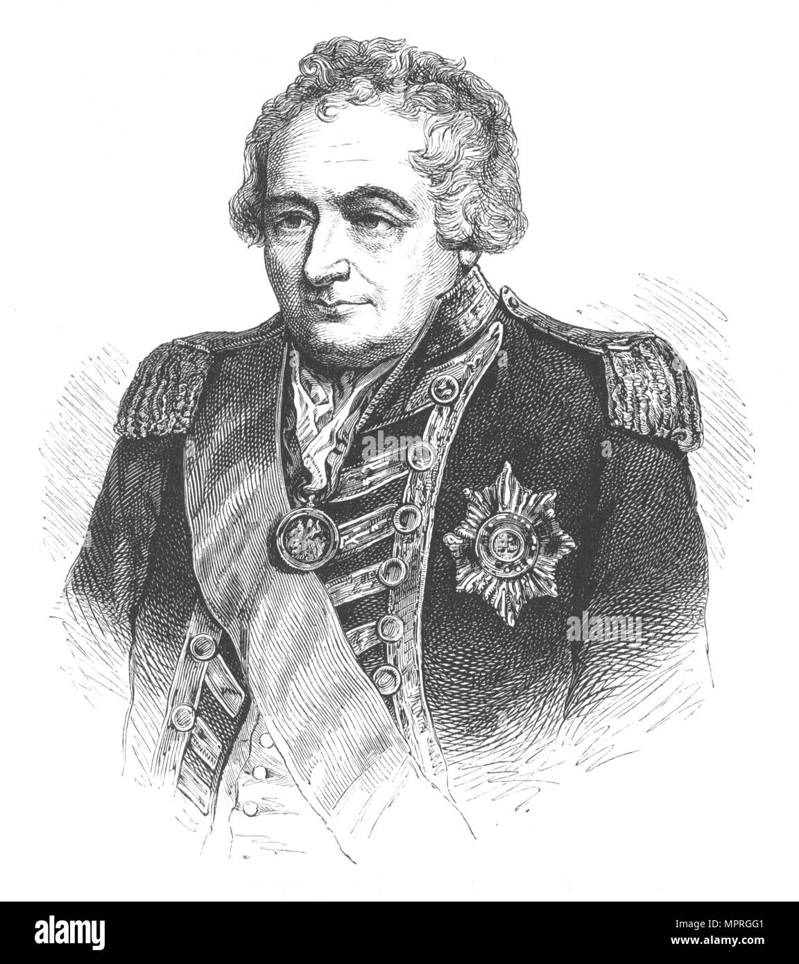 "Admiral Sir John Jervis', c 1880. Artist: Unbekannt. Stockfoto "Admiral Sir John Jervis', c 1880. Artist: Unbekannt. Stockfoto