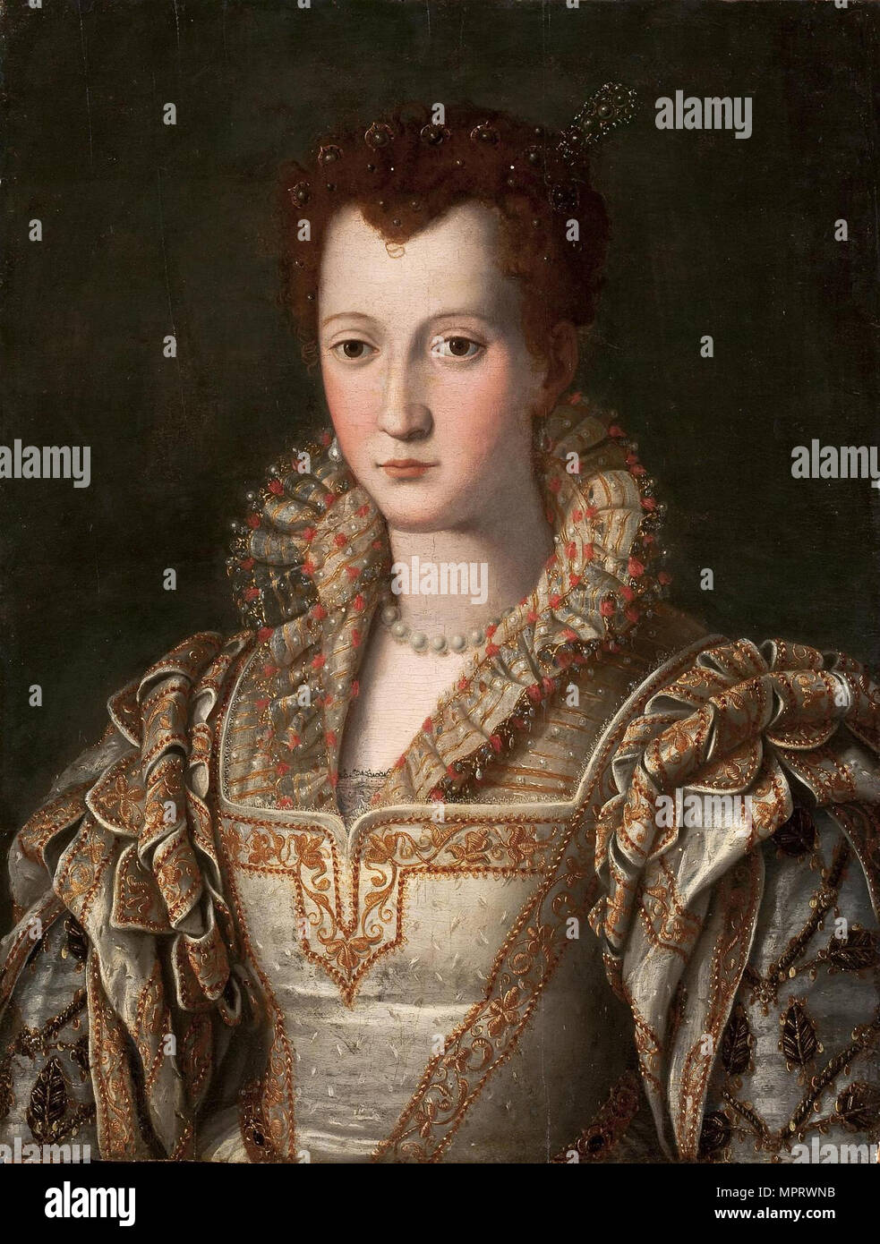 Portrait von Eleonore von Toledo (1522-1562), Ehefrau von Großherzog Cosimo I. de' Medici. Stockfoto