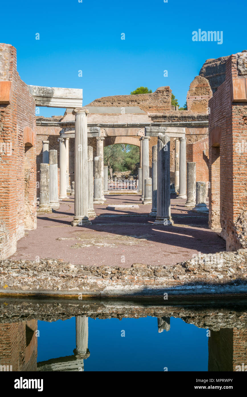 Die Hadriansvilla, großen Römischen archäologischen Komplex im Tivoli in der Provinz Rom in der italienischen Region Latium. Stockfoto