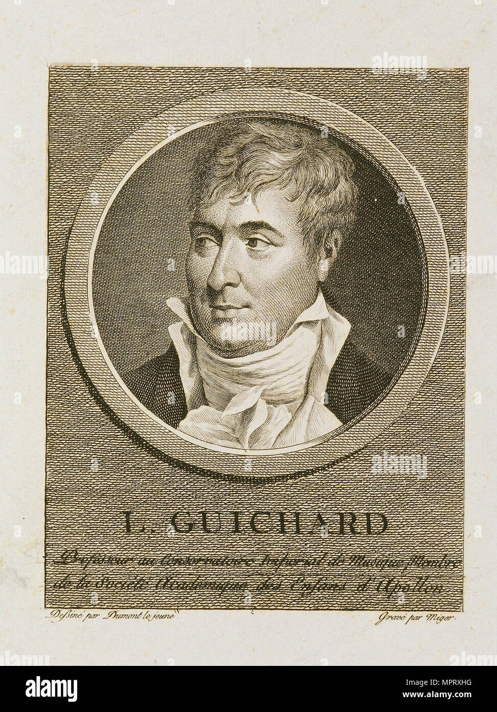 Portrait des Komponisten Louis-Joseph Guichard (1752-1829). Stockfoto