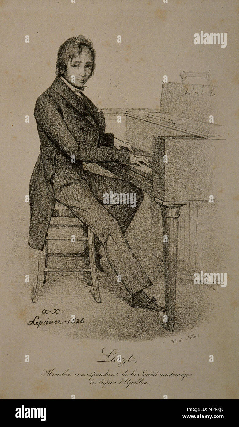Portrait des Komponisten Franz Liszt (1811-1886). Stockfoto