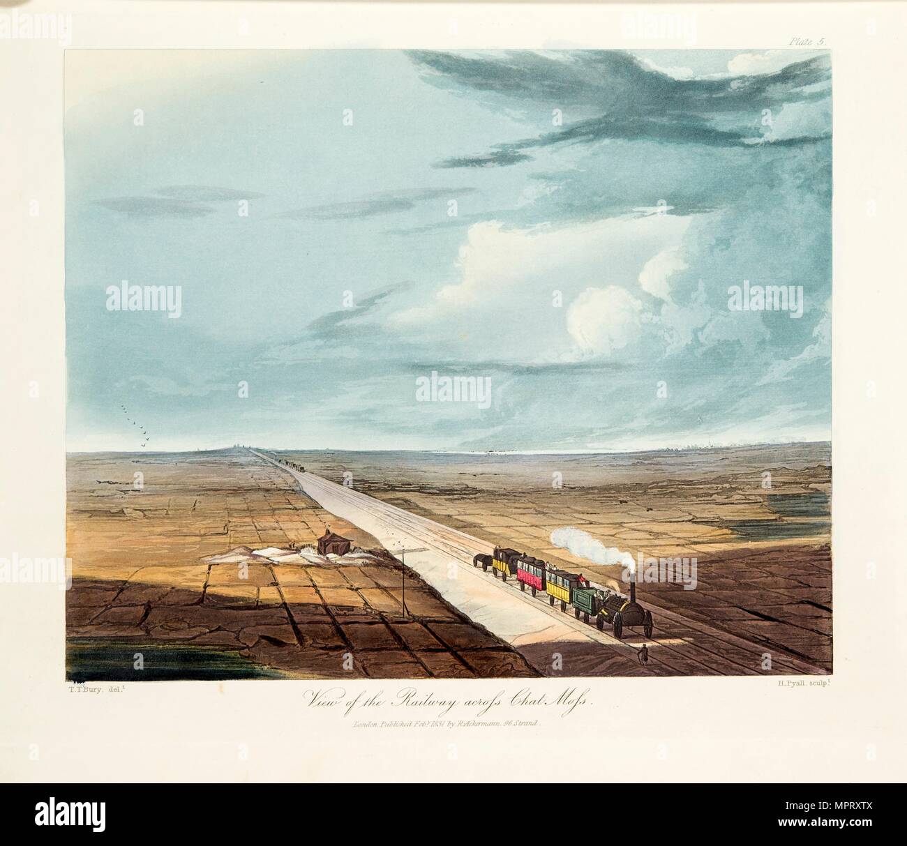 Rainhill Brücke, Chat Moss, in der Nähe von Liverpool, 1831. Artist: Thomas Talbot begraben. Stockfoto