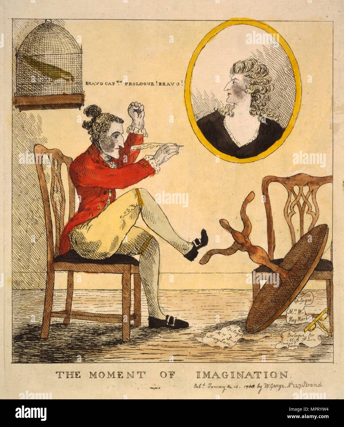 Der Moment der Phantasie, 1785. Stockfoto