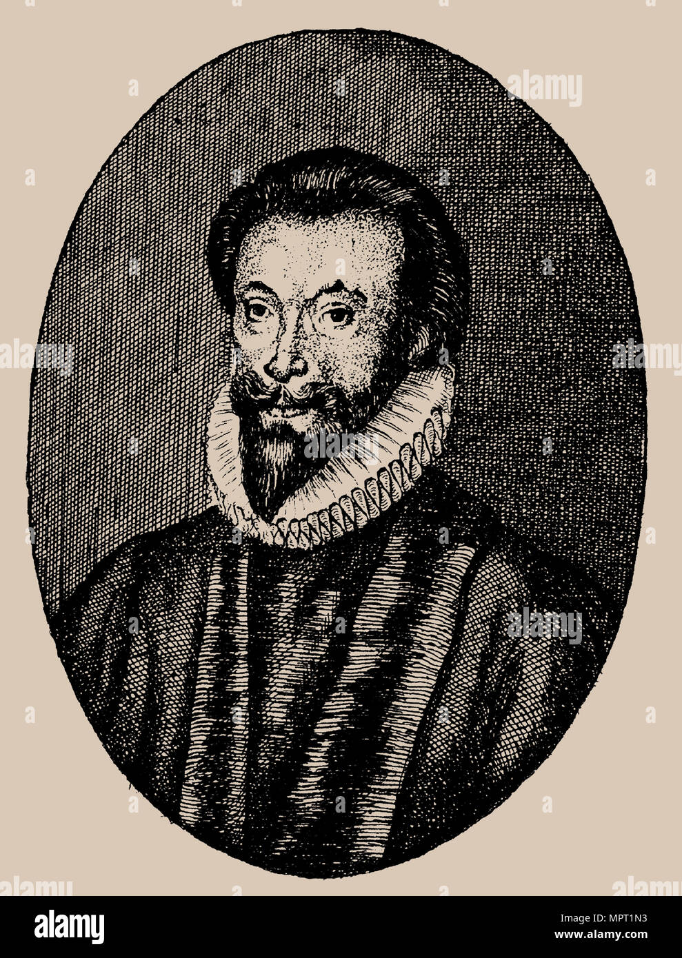 Portrait der Dichter John Donne (1572-1631), 1650. Stockfoto