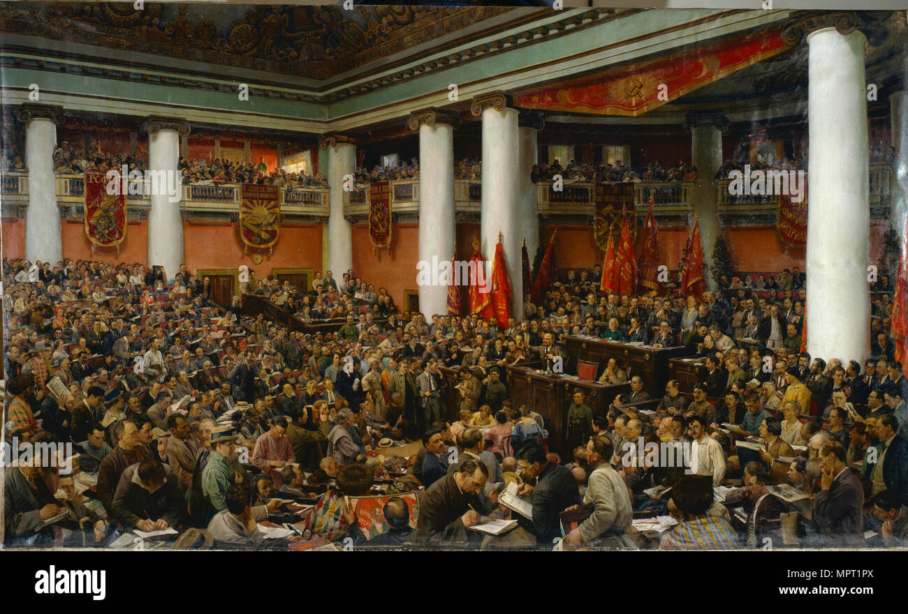 Die festliche Eröffnung der Zweiten Kongress der Kommunistischen Internationale (Komintern), 1920-1924. Stockfoto