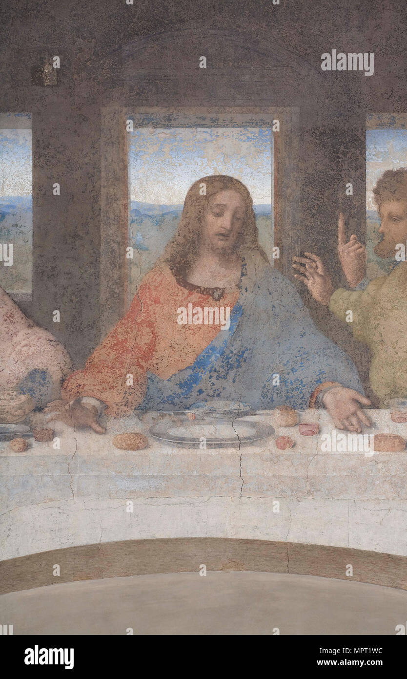 Jesus. Das letzte Abendmahl (Detail), 1495-1498. Stockfoto