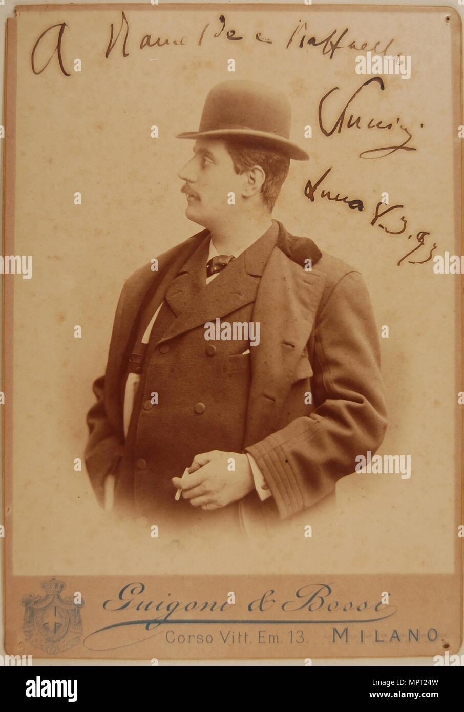 Portrait des Komponisten Giacomo Puccini (1858-1924), 1893. Stockfoto