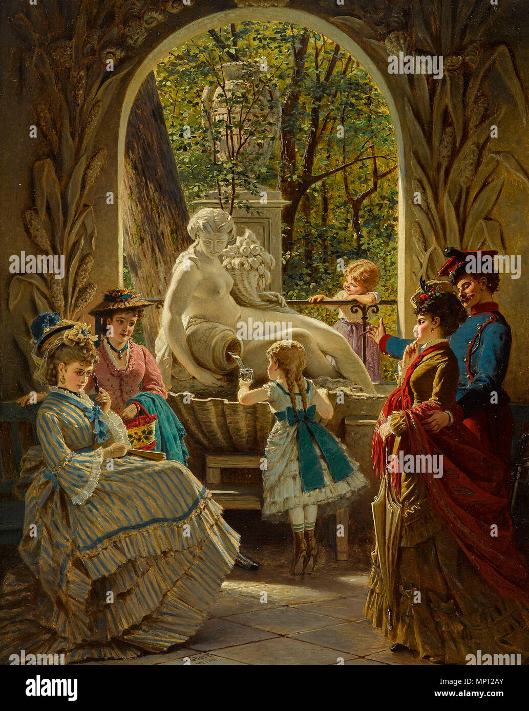 Pavillon der Messe Frühling in Schönbrunn. Stockfoto