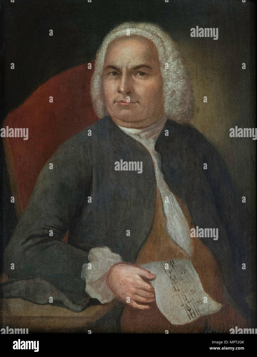 Porträt von Johann Sebastian Bach, vor 1754. Stockfoto