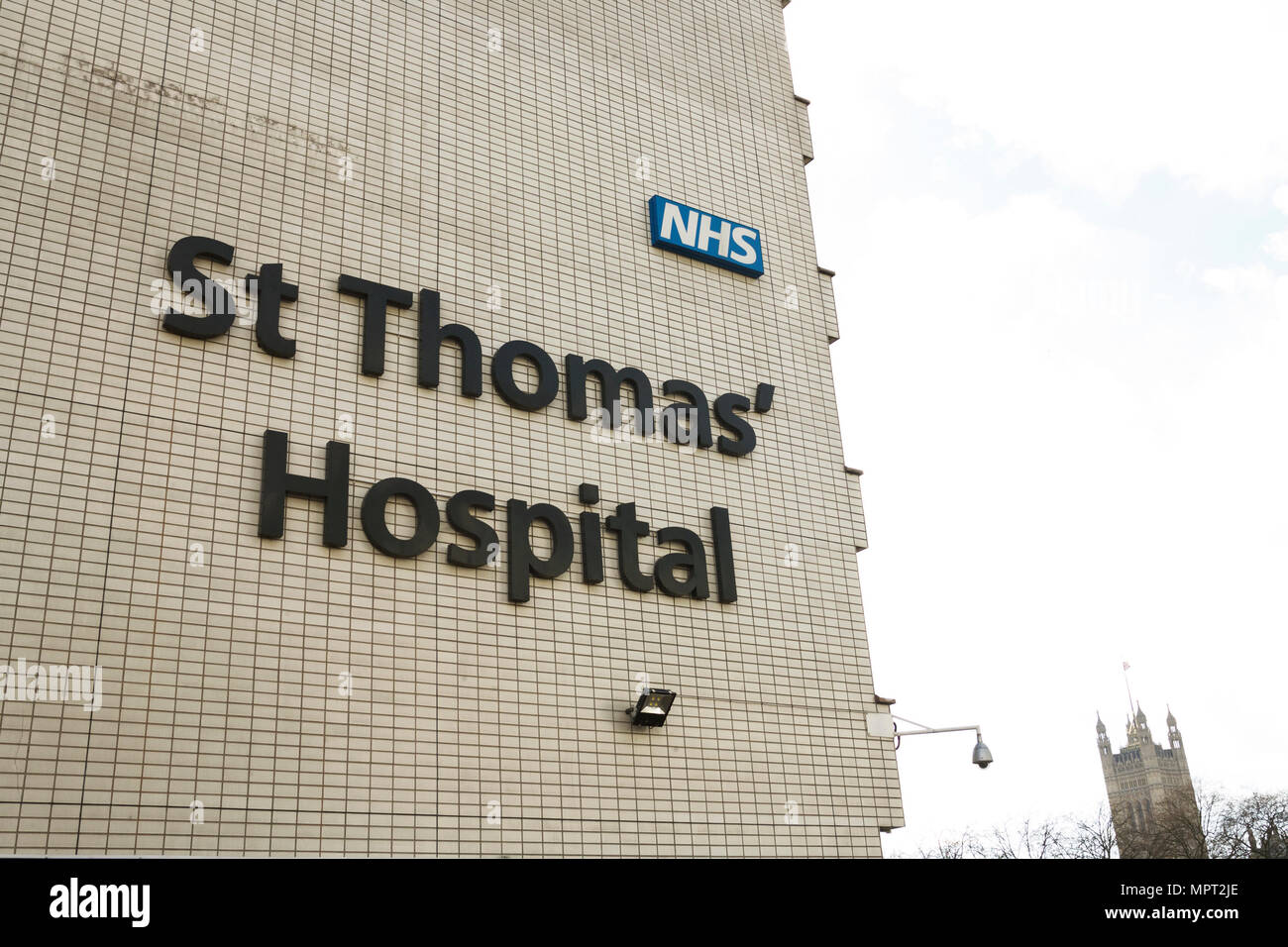 St. Thomas Hospital in London. Stockfoto