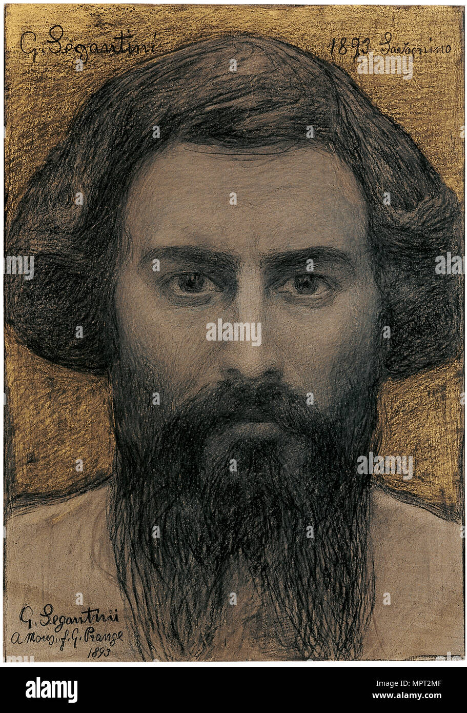 Selbstbildnis, 1893. Stockfoto