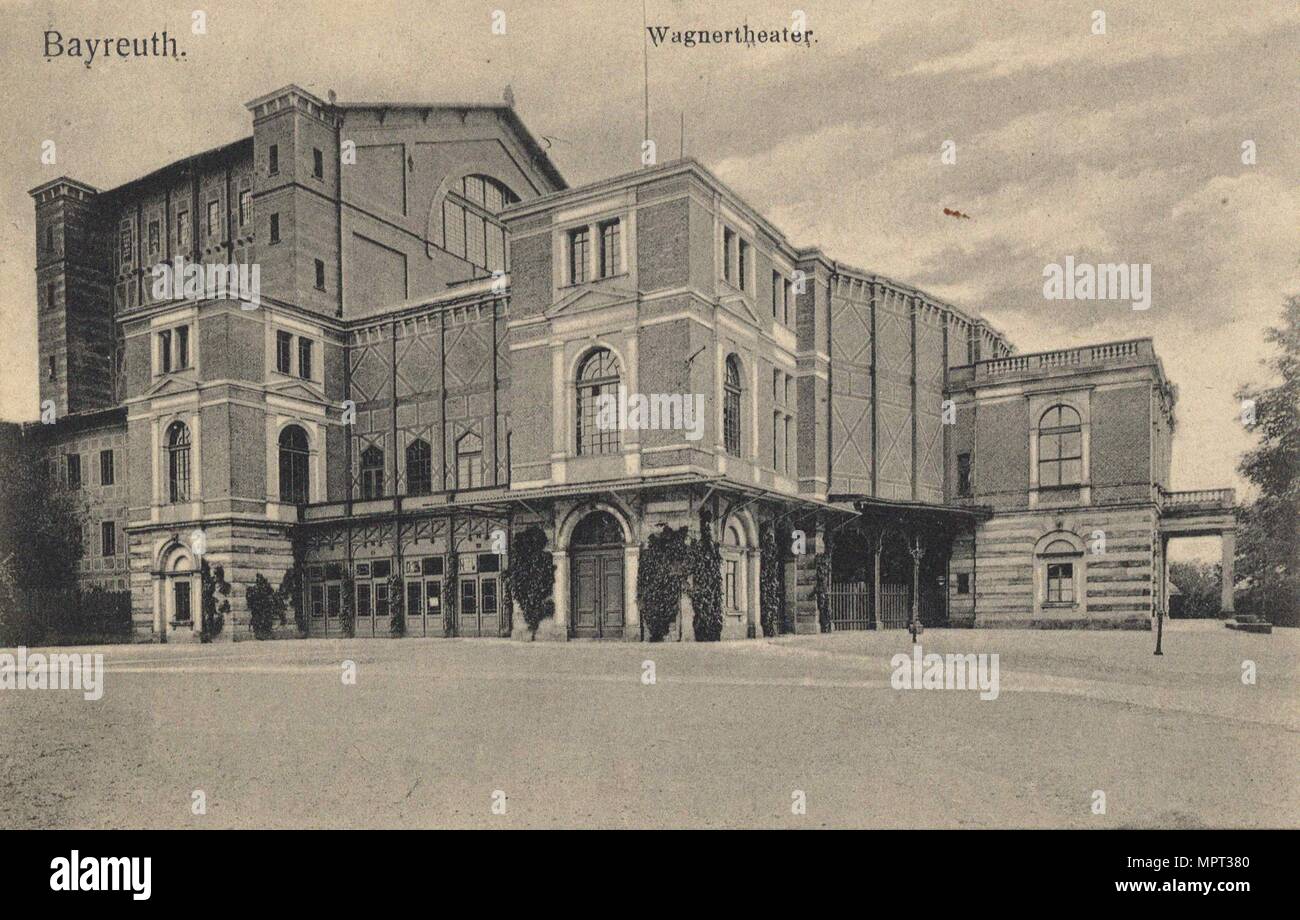 Die Bayreuth Richard Wagner Theater, 1900. Stockfoto