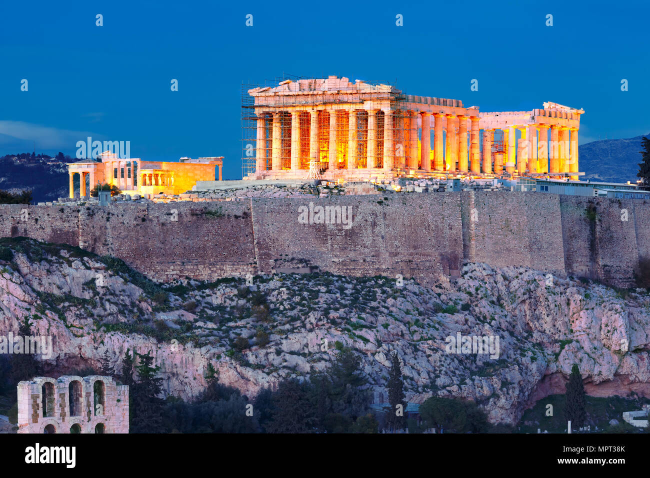 Akropolis, Parthenon in Athen, Griechenland Stockfoto