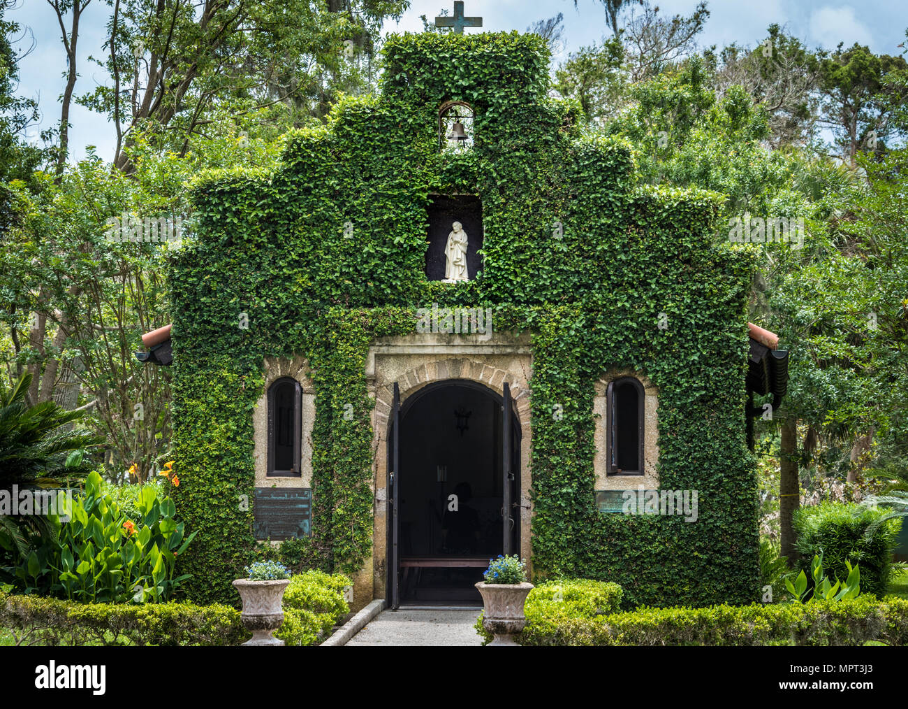 Unserer Lieben Frau von La Leche Kapelle in Nombre de Dios Mission in St. Augustine, Florida, USA. Stockfoto