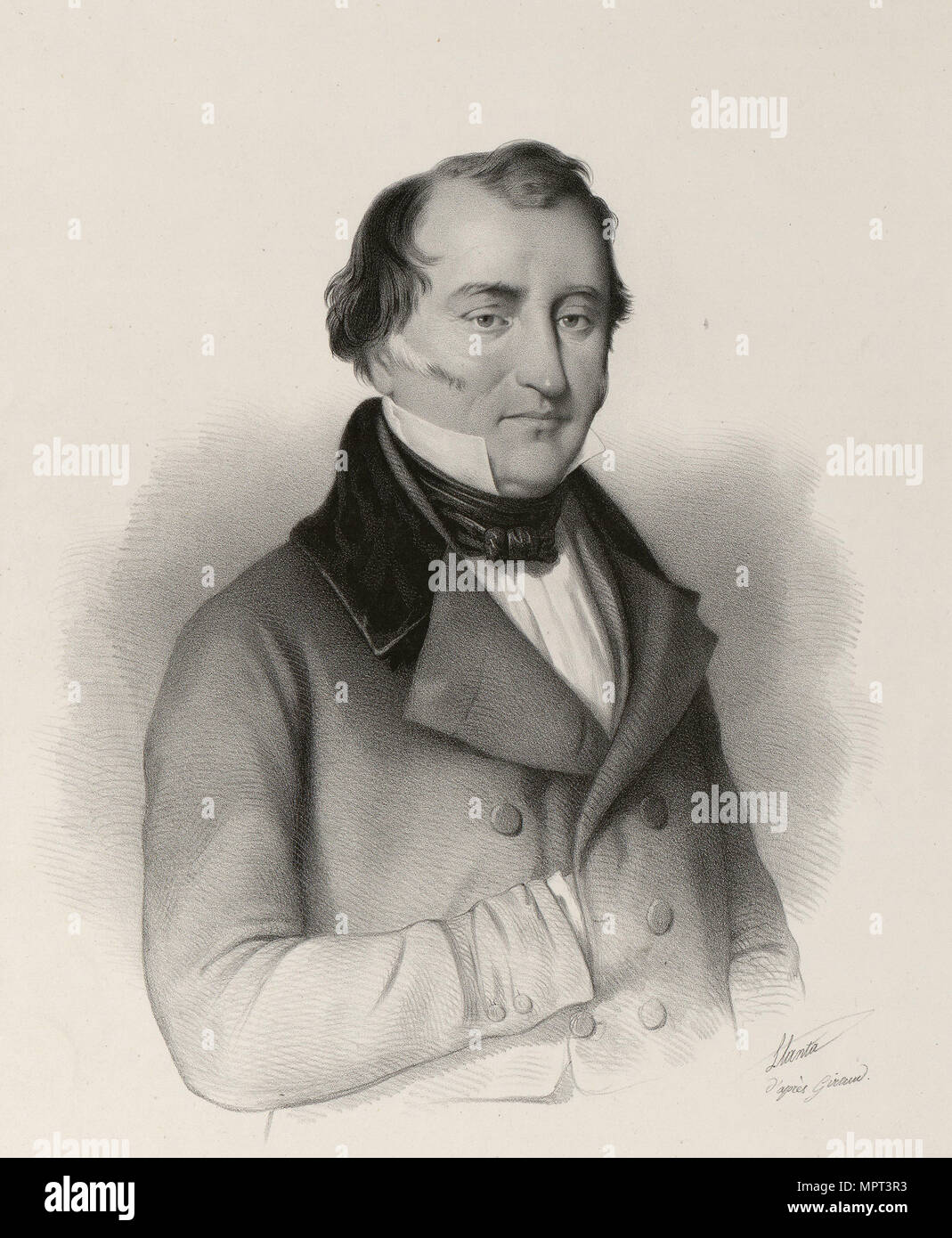 Portrait von Allgemeinen Tomasz Lubienski, (1784-1870), 1830-1840. Stockfoto