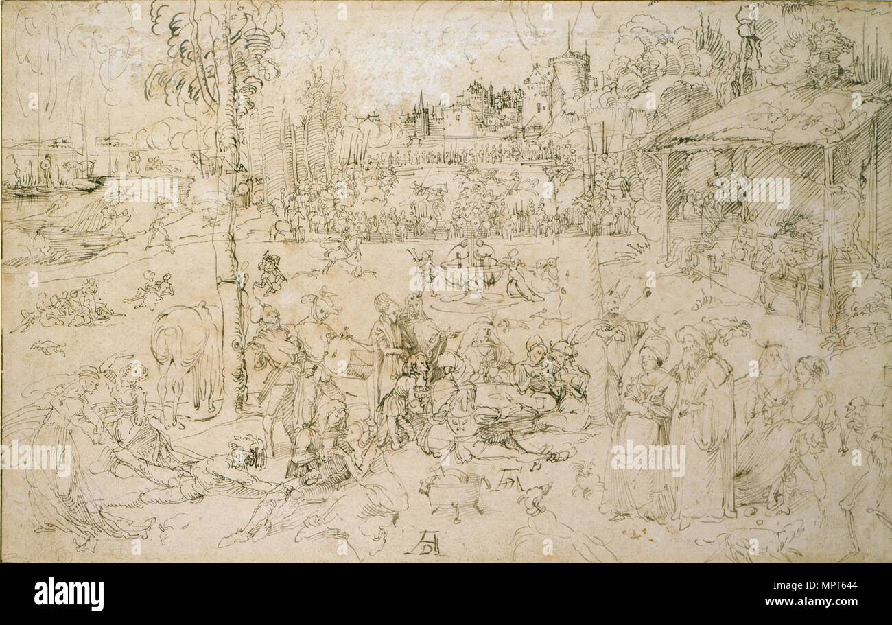 Die Freuden der Welt, Anfang des 16. Jahrhunderts. Künstler: Albrecht Dürer. Stockfoto