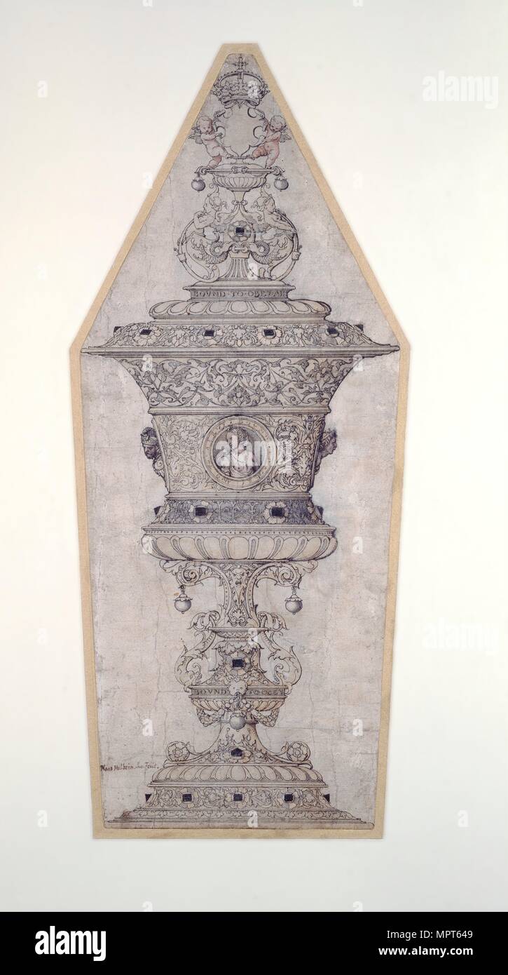 Design für den Jane Seymour Gold Cup, 1536-1537. Künstler: Hans Holbein der Jüngere. Stockfoto