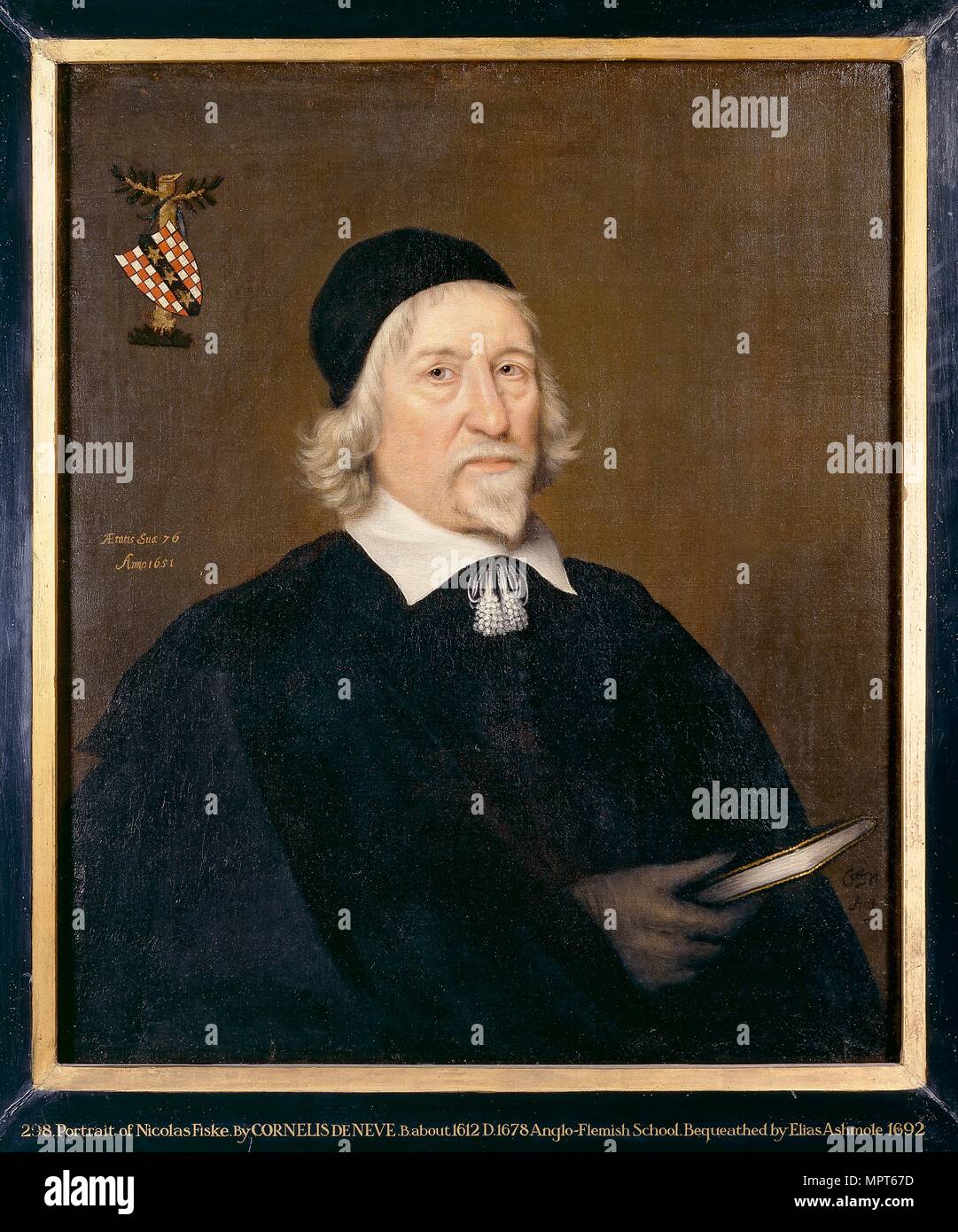 Porträt eines Mannes namens Nicholas Fiske, 1651. Künstler: Cornelis de Neve. Stockfoto