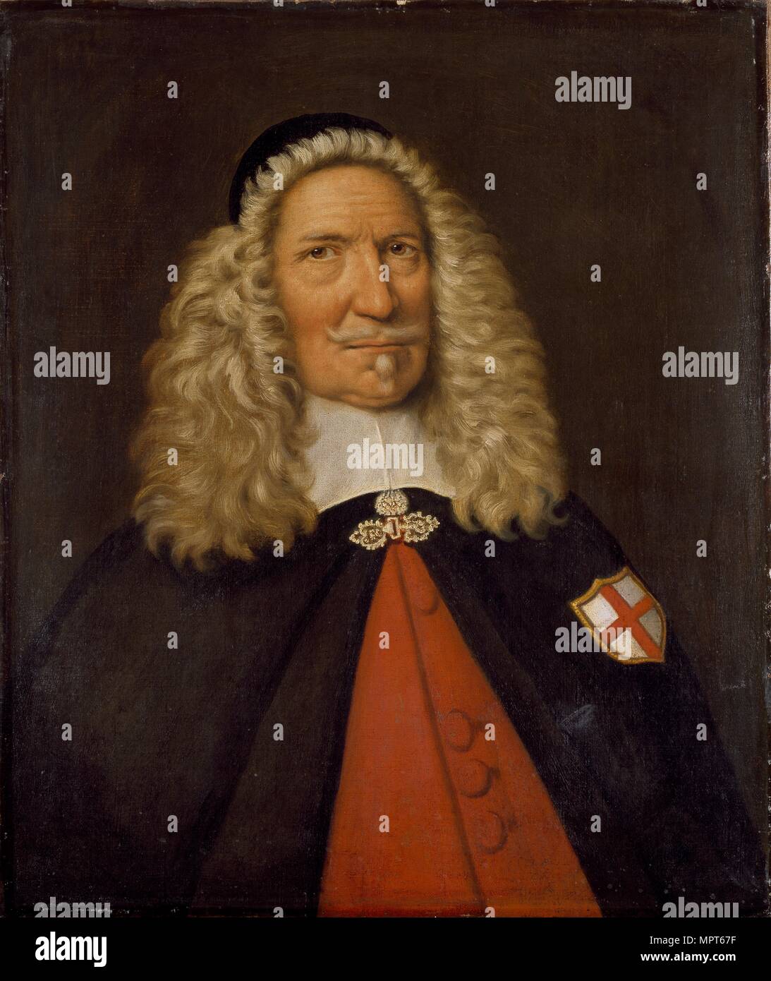 Kapitän Nicholas Burgh, aus dem 17. Jahrhundert. Künstler: Cornelis de Neve. Stockfoto