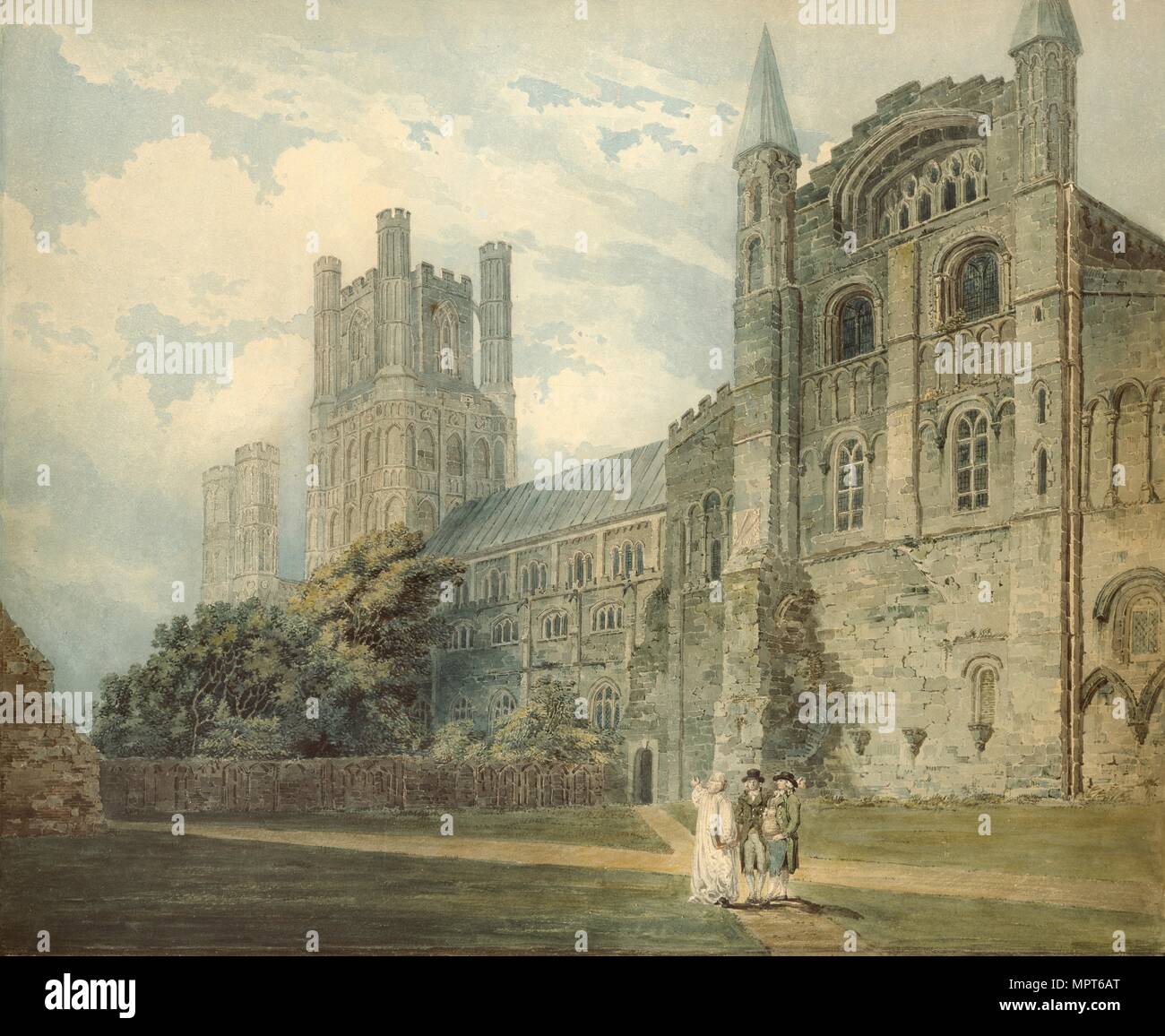 Ely Cathedral, Ende des 18. Jahrhunderts. Artist: Thomas Girtin. Stockfoto