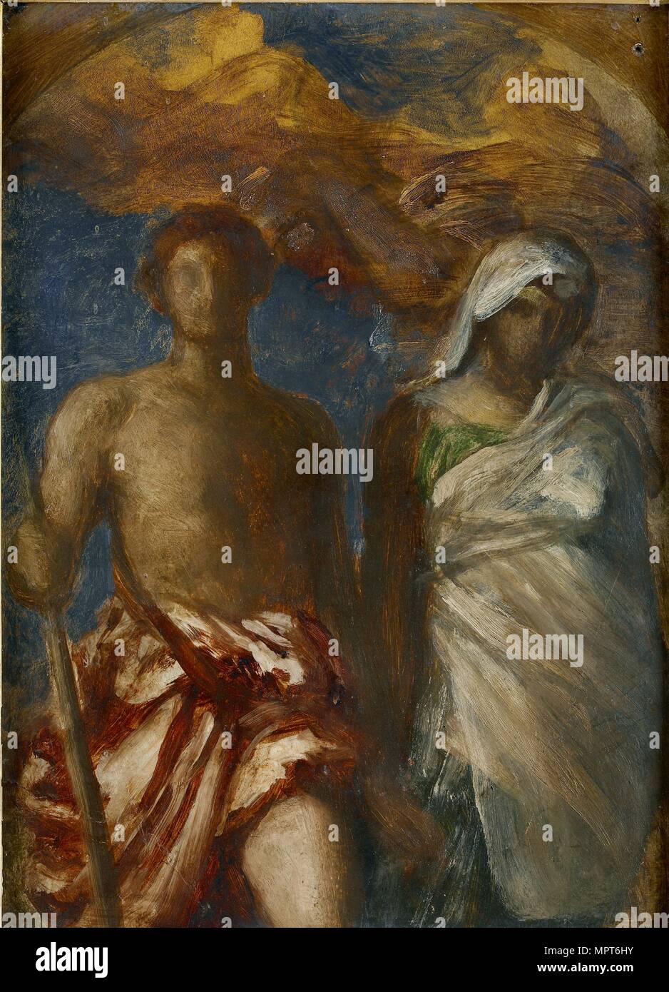 Zeit und Tod, c 1868. Artist: George Frederick Watts. Stockfoto