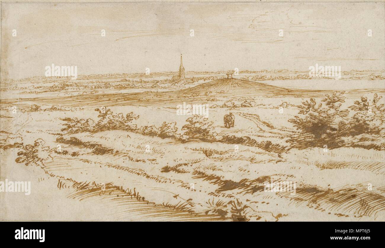 Landschaft in der Nähe von Appeldoorn, 1680. Artist: Constantijn Huygens. Stockfoto