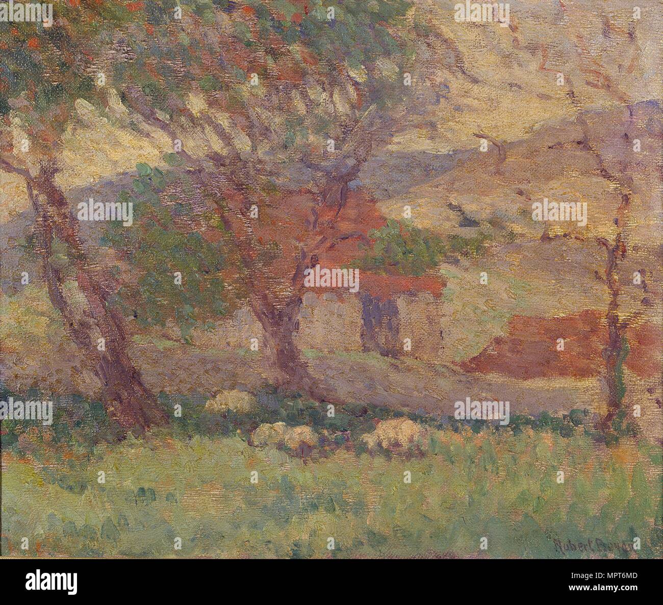 In den Abschreibungen in der Nähe von Lewes, 1906. Künstler: Robert Polhill Bevan. Stockfoto