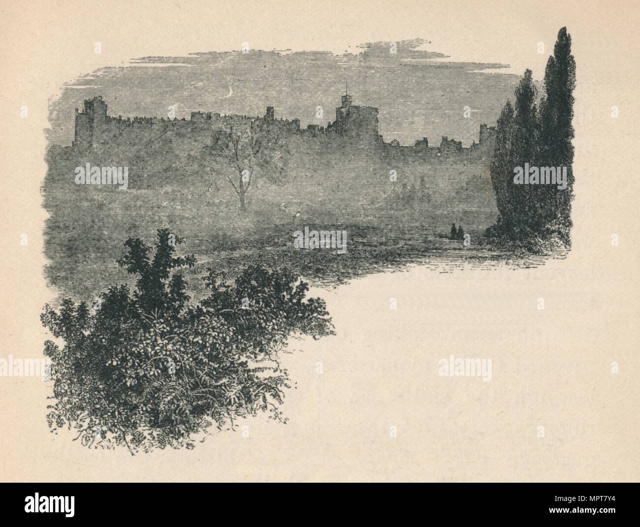 "Windsor Castle aus der Home Park', 1895. Artist: Unbekannt. Stockfoto