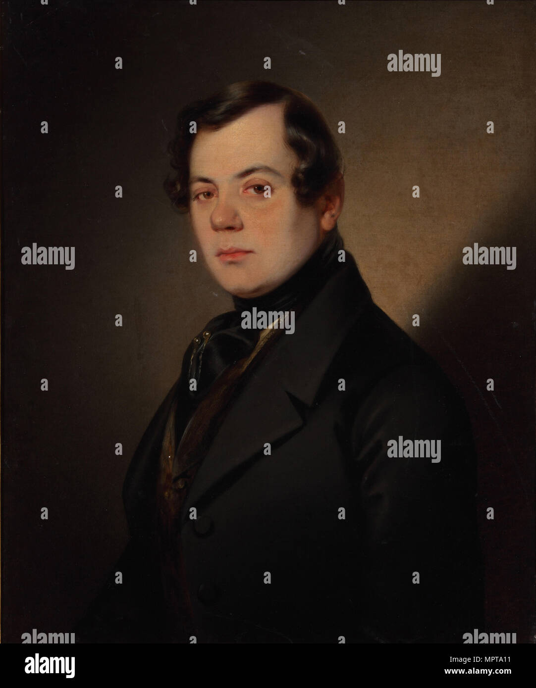 Porträt des Dichters Wladimir Grigorjewitsch Benediktov (1807-1873), Anfang der 1840er Jahre. Stockfoto