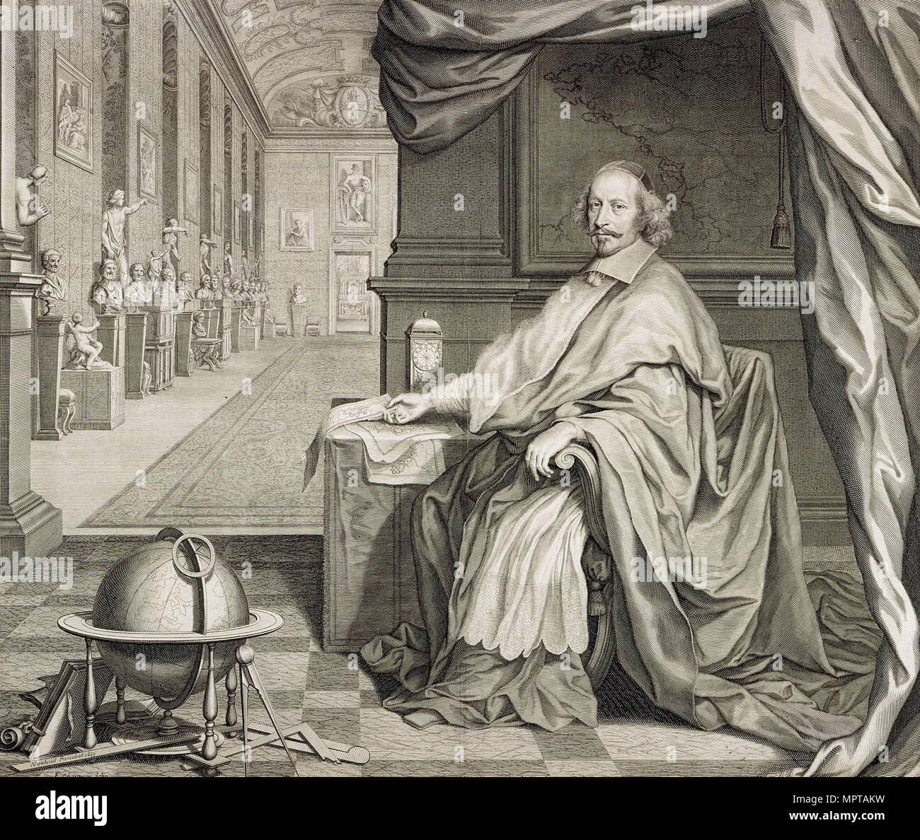 Porträt des Kardinal Mazarin. Stockfoto